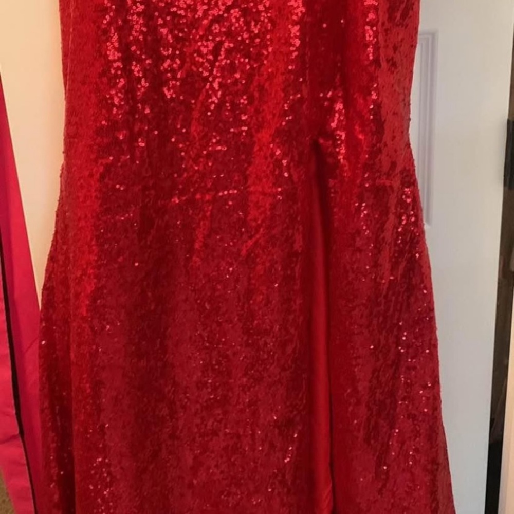 Red sequin dress size 8 never worn
